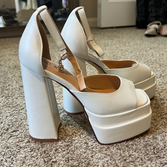 wetkiss Shoes - Wetkiss white open toe platform heels